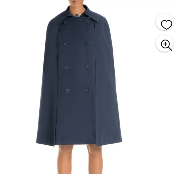 Max Studio London Womens Trench Cape Jacket, Small dknavy - Picture 4 of 7